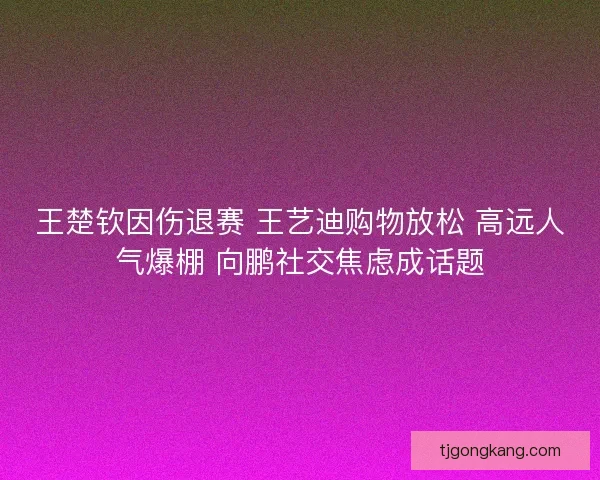王楚钦因伤退赛 王艺迪购物放松 高远人气爆棚 向鹏社交焦虑成话题